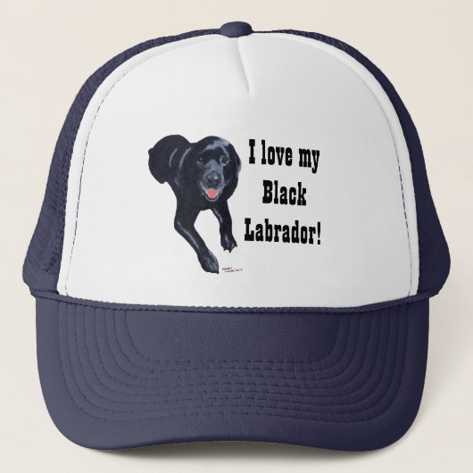 Black Labrador Smiling Trucker Pet (Voorkant)