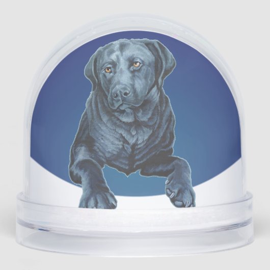 Black Labrador Snow Globe Custom Dog Snow Globe Sneeuwbol (Voorkant)