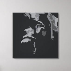 Black Labrador Soulful Eyes Canvas Afdruk