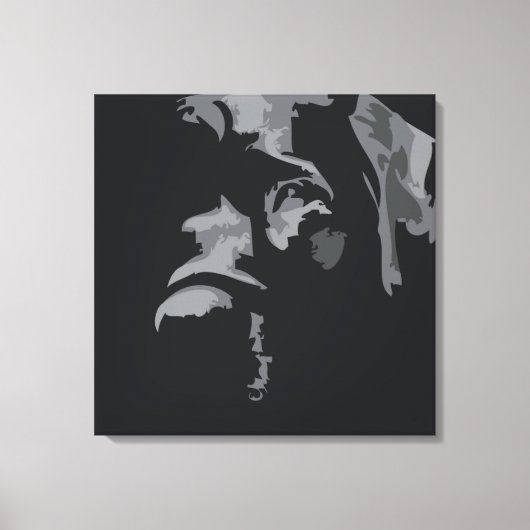 Black Labrador Soulful Eyes Canvas Afdruk (Voorkant)
