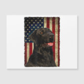 Black Labrador T Shirt Gift USA Flag Lab Owner Duc (Voorkant)