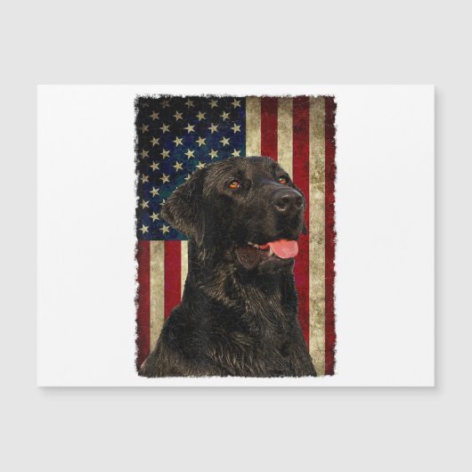Black Labrador T Shirt Gift USA Flag Lab Owner Duc (Voorkant)