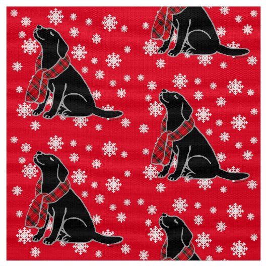 Black Labrador Tartan Scarf 2 Stof (Swatch)