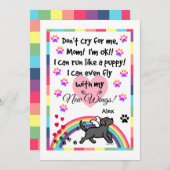 Black Labrador Trotting Memorial Card Programmakaart (Voorkant / Achterkant)