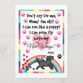 Black Labrador Trotting Memorial Card Programmakaart (Voorkant)