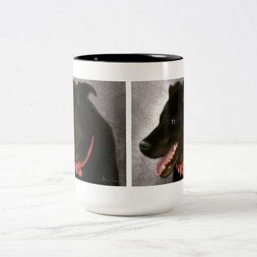 Black Labrador Two Toned Mok (Center)