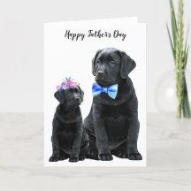 Black Labrador Vaderdag Dog Dad - Cute Puppy
