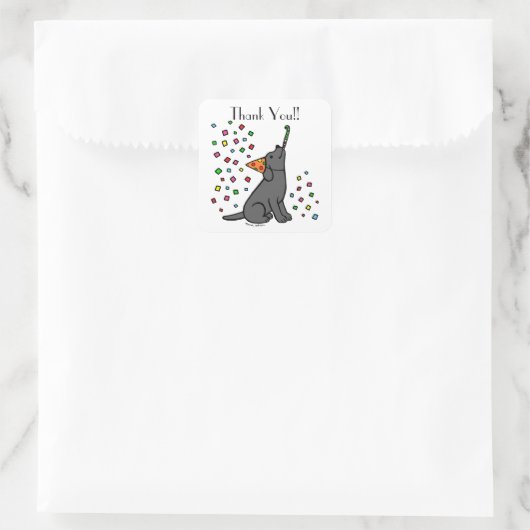 Black Labrador Verjaardagsfeestje Stickers (Tas)