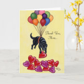 Black Labrador verzamelen LIEFDE Kaart (Gele Bloem)