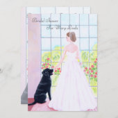 Black Labrador Vrijgezellenfeest Kaart (Voorkant / Achterkant)