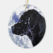 Black Labrador - Winter Wonderland Keramisch Ornament (Links)