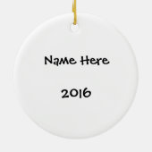 Black Labrador - Winter Wonderland Keramisch Ornament (Achterkant)