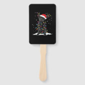 Black Labrador Xmas Dog Christmas Tree Light Class Handwaaier (Voorkant)