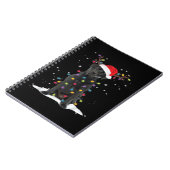 Black Labrador Xmas Dog Christmas Tree Light Class Notitieboek (Linkerzijde)