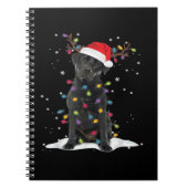 Black Labrador Xmas Dog Christmas Tree Light Class Notitieboek (Voorkant)