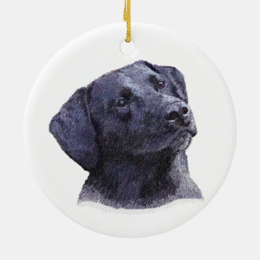 Black Labradore Retreiver Ornament (Achterkant)