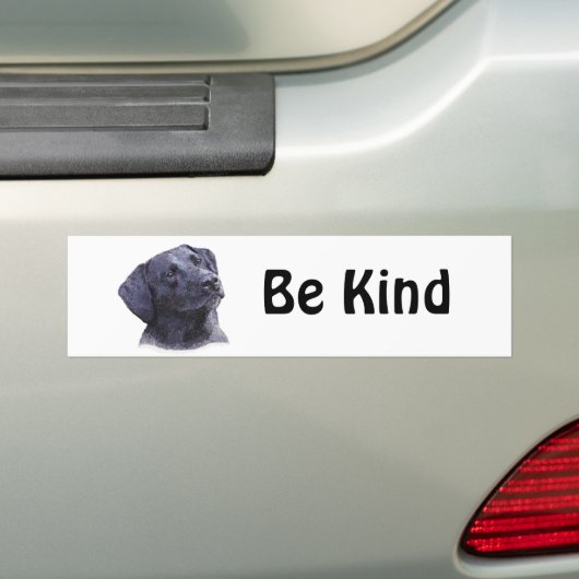 Black Labradore Retriever Bumpersticker (Op auto)