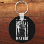 Black Labs Labrador Retriever Sleutelhanger (Voorkant)