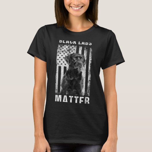 Black Labs Labrador Retriever T-shirt (Voorkant)
