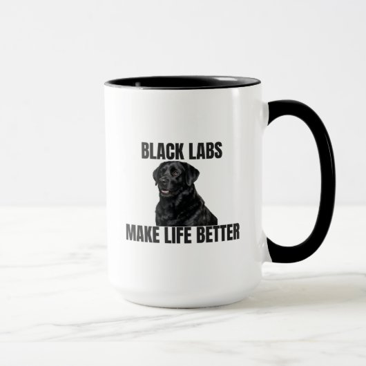 Black Labs Make Life Better – Coffee Mug Mok (Rechts)