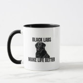 Black Labs Make Life Better – Coffee Mug Mok (Links)