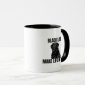 Black Labs Make Life Better – Coffee Mug Mok (Voorkant rechts)