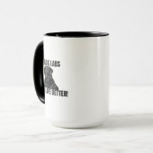 Black Labs Make Life Better! – Two-Sided Mug Mok (Voorkant links)