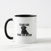 Black Labs Make Life Better! – Two-Sided Mug Mok (Links)