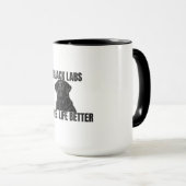 Black Labs maken het leven beter – Black Lab Coffe Mok (Voorkant rechts)