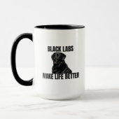 Black Labs maken het leven beter – koffiemok Mok (Links)