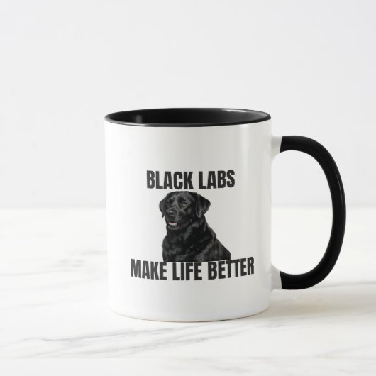 Black Labs maken het leven beter – koffiemok Mok (Rechts)