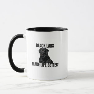 Black Labs maken het leven beter! – Tweekantige mo Mok