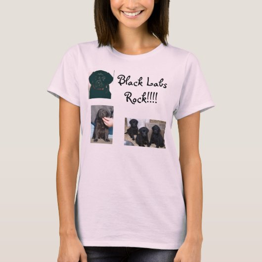 Black Labs Rock!!!!! T-shirt (Voorkant)