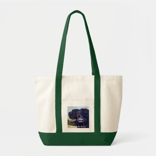 Black Labs Rule! Tote Bag (Voorkant)