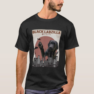 Black Labzilla - Giant Labrador Retriever Lab Dog T-shirt