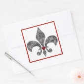 Black Lace 1 Fleur De Lis Sticker (Envelop)
