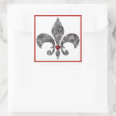 Black Lace 1 Fleur De Lis Sticker (Tas)