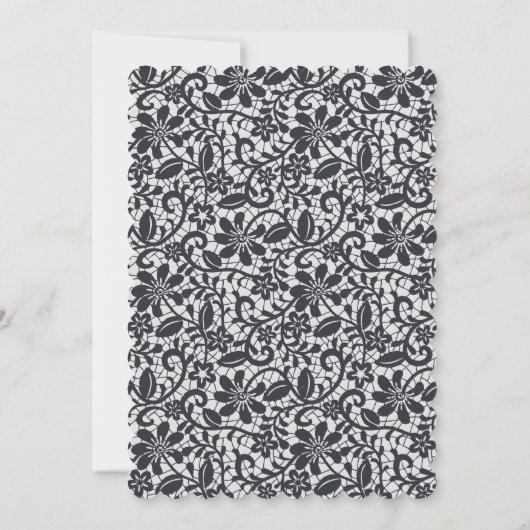 Black Lace Bow Ze bindt het knoop Vrijgezellenfees Kaart (Achterkant)