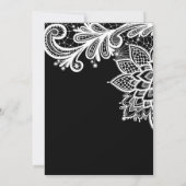 Black  Lace Bridal Shower-uitnodiging Kaart (Achterkant)