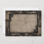 Black Lace Burlap Moderne Gothic Dank u Bedankkaart (Achterkant)