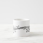 Black Lace Butterflies 6 Musical Espresso Kop (Voorkant)