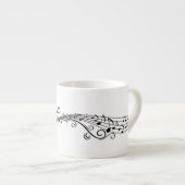 Black Lace Butterflies 6 Musical Espresso Kop (Voorkant rechts)
