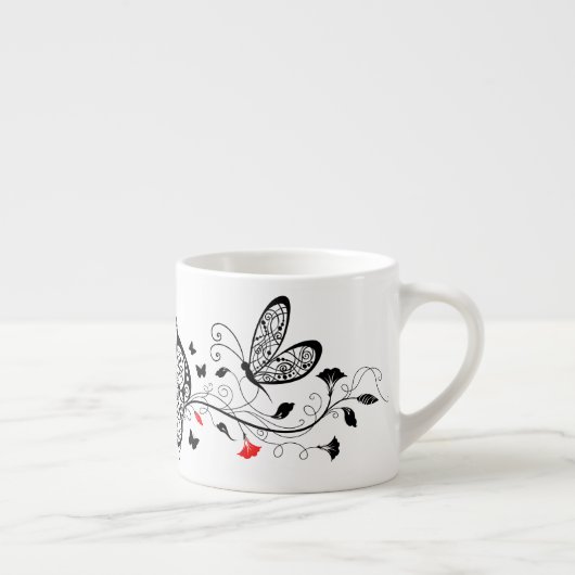 Black Lace Butterflies 7 Espresso Kop (Rechts)