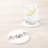 Black Lace Butterflies 7 Zandsteen Onderzetter (Zijkant)