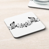 Black Lace Butterflies 8 Onderzetter (Linkerzijde)