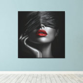 Black Lace Canvas Afdruk (Insitu (Houten vloer))