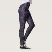 Black Lace Damask Pattern Leggings (Rechts)