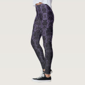 Black Lace Damask Pattern Leggings (Links)