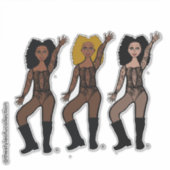 Black Lace Dancer Sticker (Voorkant)