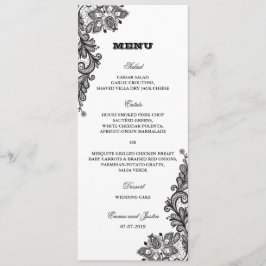 Black  Lace Elegant Wedding Menu